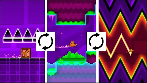 Geometry Dash but every orb/pad/portal swaps levels until they all finish
