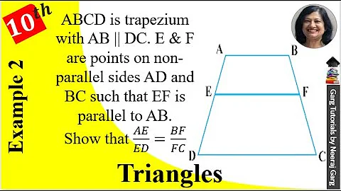 ABCD is a Trapezium with AB || DC E and F are Points on Non-Parallel Sides AD and BC respectively