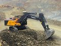 Volvo EC950E first day of work at Stevenson Aggregates Limited, Drury quarry.