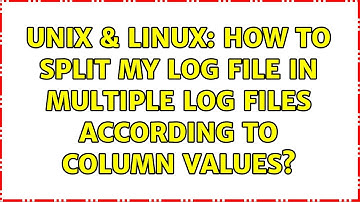 Unix & Linux: How to split my log file in multiple log files according to column values?