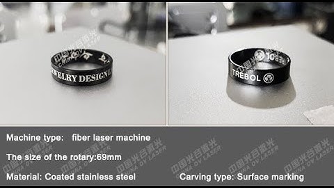 Black Coating Jewelry Rings Laser Marking Machine with 69mm Rotary Fixture