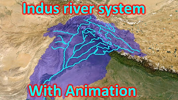 Indus river system - Jhelum, Sutlej, Ravi, Chenab, Beas with animation