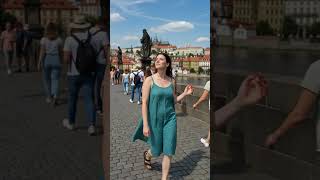 Exploring the Magic of Prague: A Sunny Walk Across the Iconic Charles Bridge