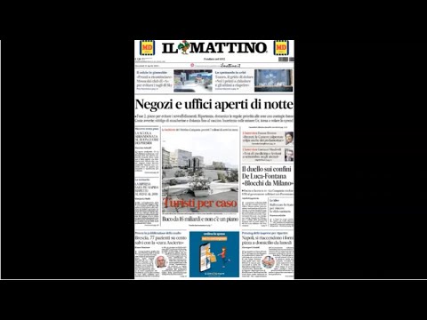 Rassegna Stampa, prime pagine quotidiani nazionali e internazionali di oggi mercoledì 22 aprile 2020