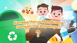 Why Should We Throw Trash in the Right Place? 🚮♻️ | Indonesian Children's Education