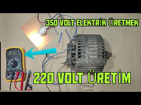 220 V JENERATÖR YAPIMI, ARABA ALTERNATÖR MODİFİYE, MIKNATIS YOK, UĞRAŞ YOK FREE ENERJİ