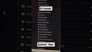 10,000+ Hacking Payloads Exposed 💀 #youtubeshorts  #unixdroid #kalilinux