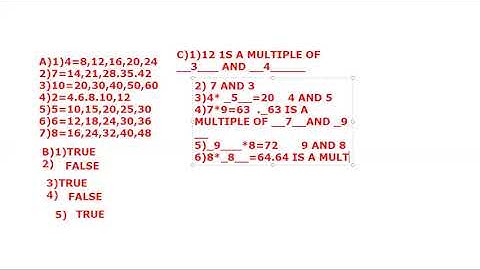 Class 4 Math Exercise 5.1 Factors and Multiples
