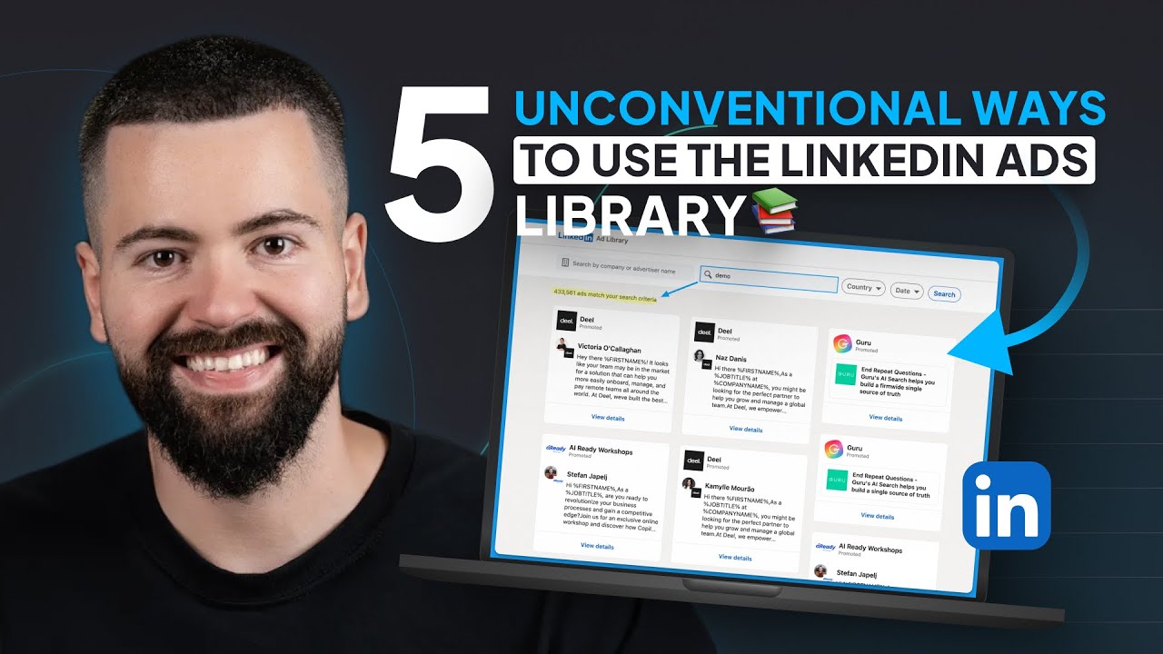 5 Unconventional Ways to Use The LinkedIn Ads Library - YouTube