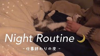 【ナイトルーティン】猫と暮らす23歳OL / 平日の夜の過ごし方