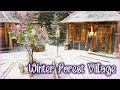 Crafting a Winter Forest Village ASMR | Cozy Outside the Blocks ASMR Build