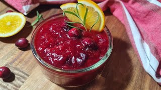 Homemade Cranberry Sauce with Maple Syrup & Orange Zest 🍊🍁 | Easy Holiday Recipe!