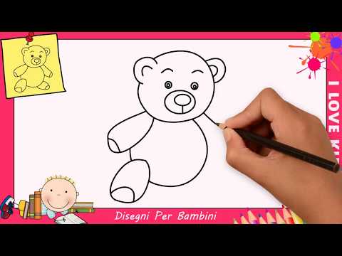 Come disegnare un orsetto FACILE passo per passo per bambini – Disegno facile 1