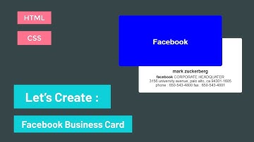 Facebook Business Card using HTML and CSS with flip animation