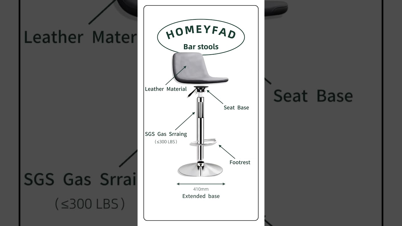 Sleek & Comfy! Leather Bucket Swivel Stools 🔥