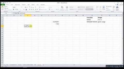 Excel - RAND and RANDBETWEEN + create decimal numbers using RAND