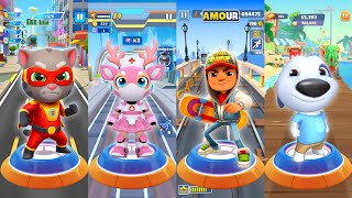 Talking Tom Hero Dash vs Talking Tom Time Rush vs Subway Surfers Paris vs Subway Rush 3D - Gameplay screenshot 4