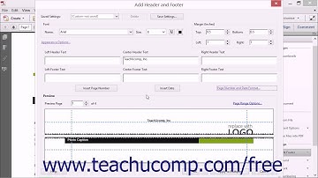 Adding Headers and Footers - Adobe Acrobat XI Training Tutorial Course