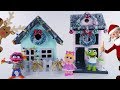 Christmas Craft DIY Christmas Villages for small toys by DCTC Amy Jo