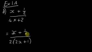 Simplifying Algebraic Fractions Ex(1A) Q1(d) C3