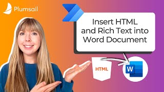 How to import HTML and Rich Text from SharePoint into a Word Template with Power Automate