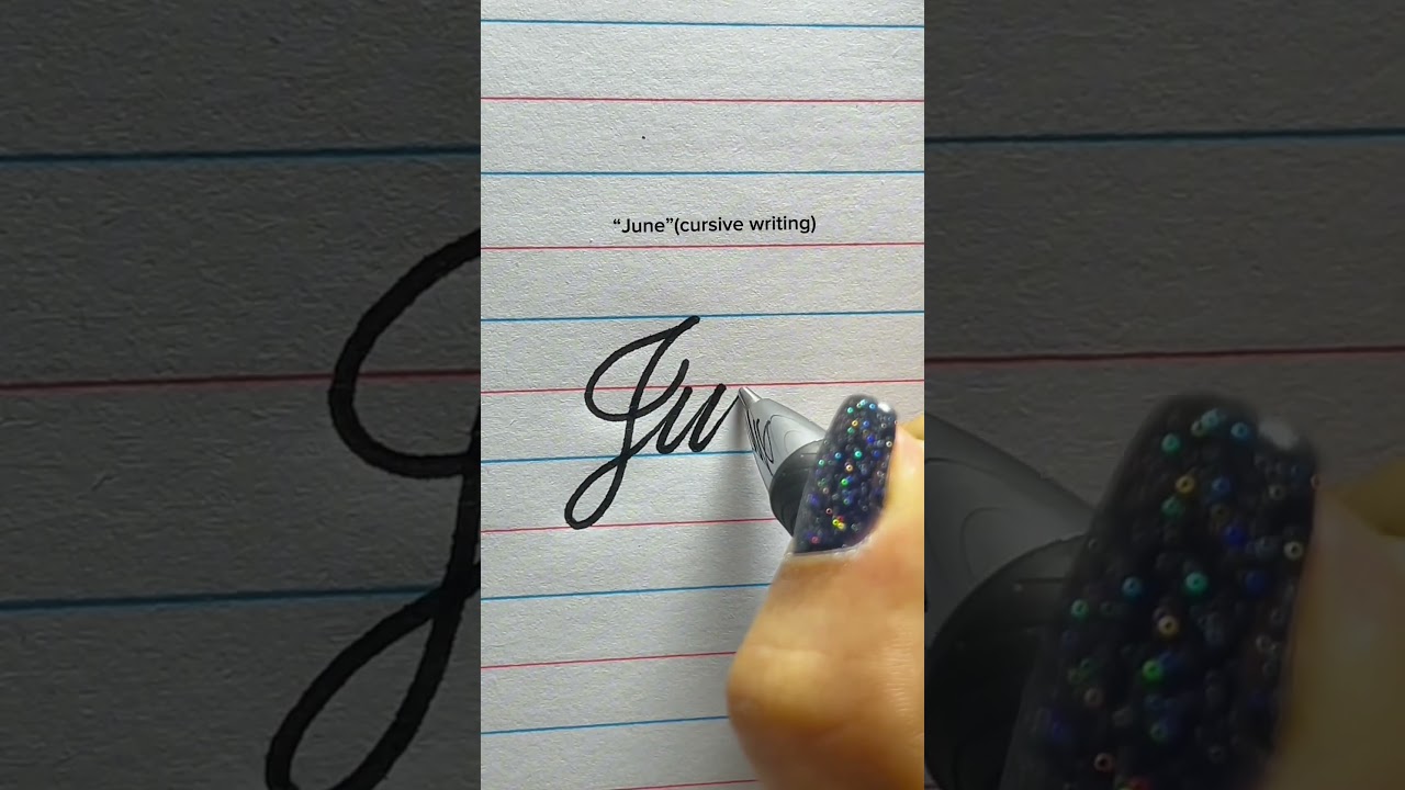 Jun Cursive June In Cursive Lowercase