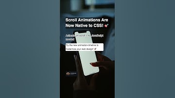 Scroll Animations Are Now Native to CSS! 🎯