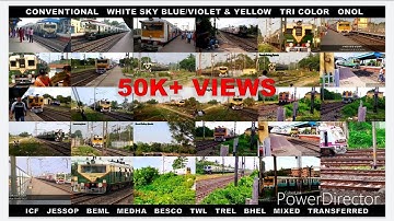 Kolkata Suburban Railways EMU trains in different types & different colours #EMUKolkata