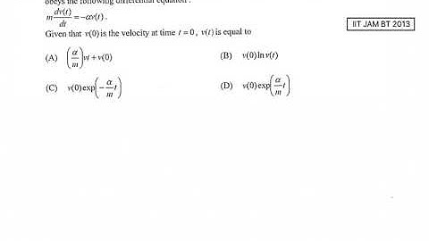 Integration & Differentiation | Problem 8 | IIT JAM BT 2013 solved | Qs. no. 91