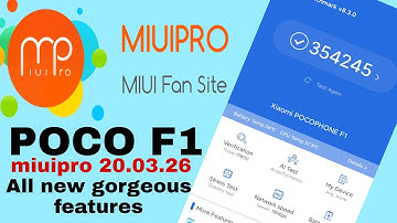 Poco F1 | Miui pro 20.3.26 first look | Dual status bar | New charging animation | the legends rom