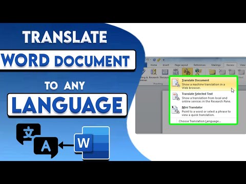 How to Translate Word Documents to other Languages | Translate Option in Word