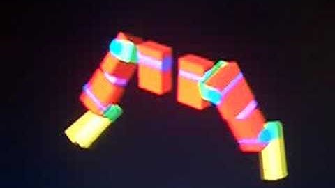 iRobot bipedal FAN (v2) --- 3D arm using vPython