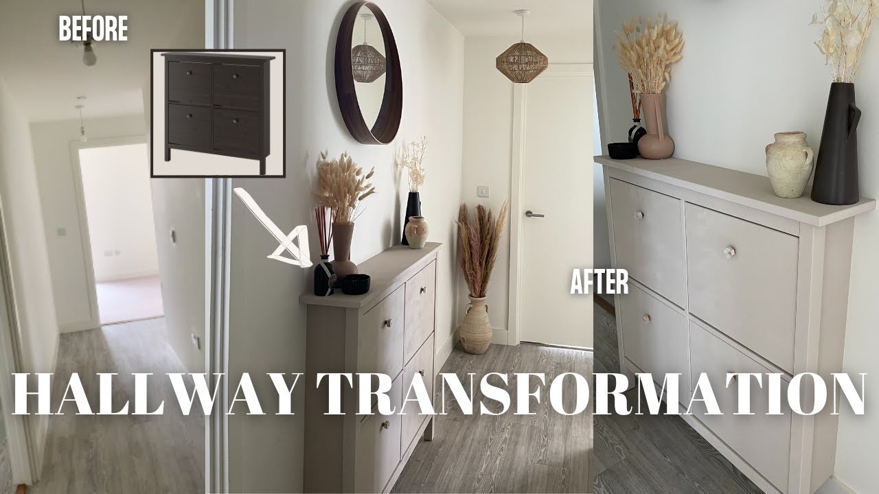 Small Entryway Makeover with IKEA Shoe Storage Hack