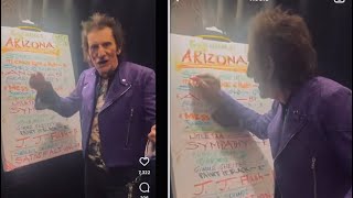 Ronnie Wood Behind the Scenes on Tour in Glendale, Arizona 5/7/24