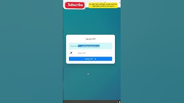 Complete Email OTP Verification System in PHP #shorts #coding #webdevelopment