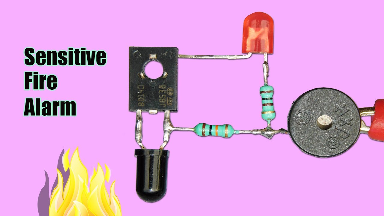 Superb Sensitive Fire Alarm Circuit Fire Detector YouTube