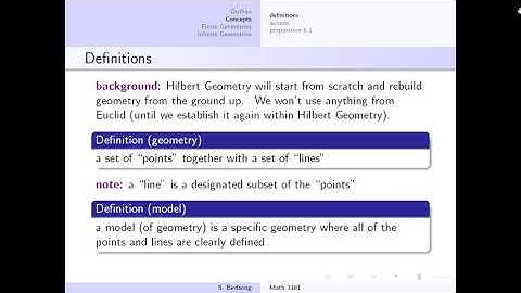 Section 6: the incidence axioms