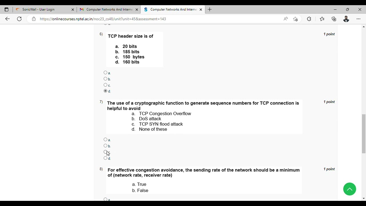 Computer Networks And Internet Protocol | NPTEL | Assignment 4 | Week 4 | 2023