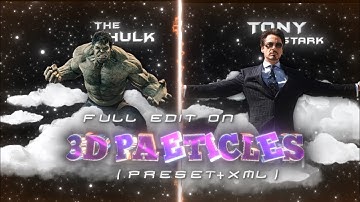 Ae 3D Particals Like Edit @fictic_editz | Like Edit On Alight Motion | (Preset + Xml)