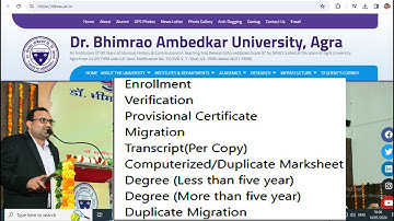 How To Online Degree/Provisional/Migration/ Enrollment of Agra University