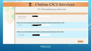 Passport Details Update Process on OCI Card