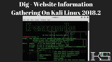 Dig - Website Information Gathering On Kali Linux 2018.2