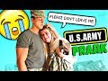 Joining the Army PRANK on Girlfriend! *We Both Cried*