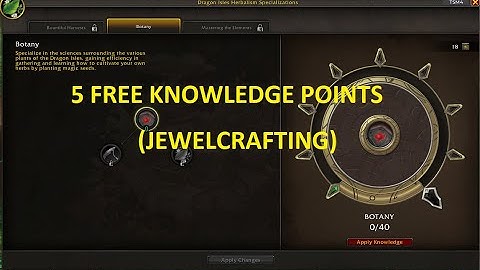 5 Free Jewelcrafting Knowledge Points! Talk to Pluutar!