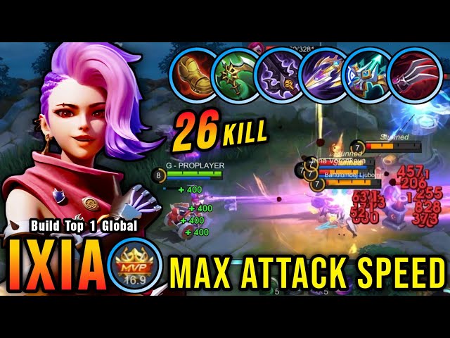 26 Kills!! Ixia Maximum Attack Speed Build (INSANE LIFESTEAL) - Build Top 1 Global Ixia ~ MLBB class=