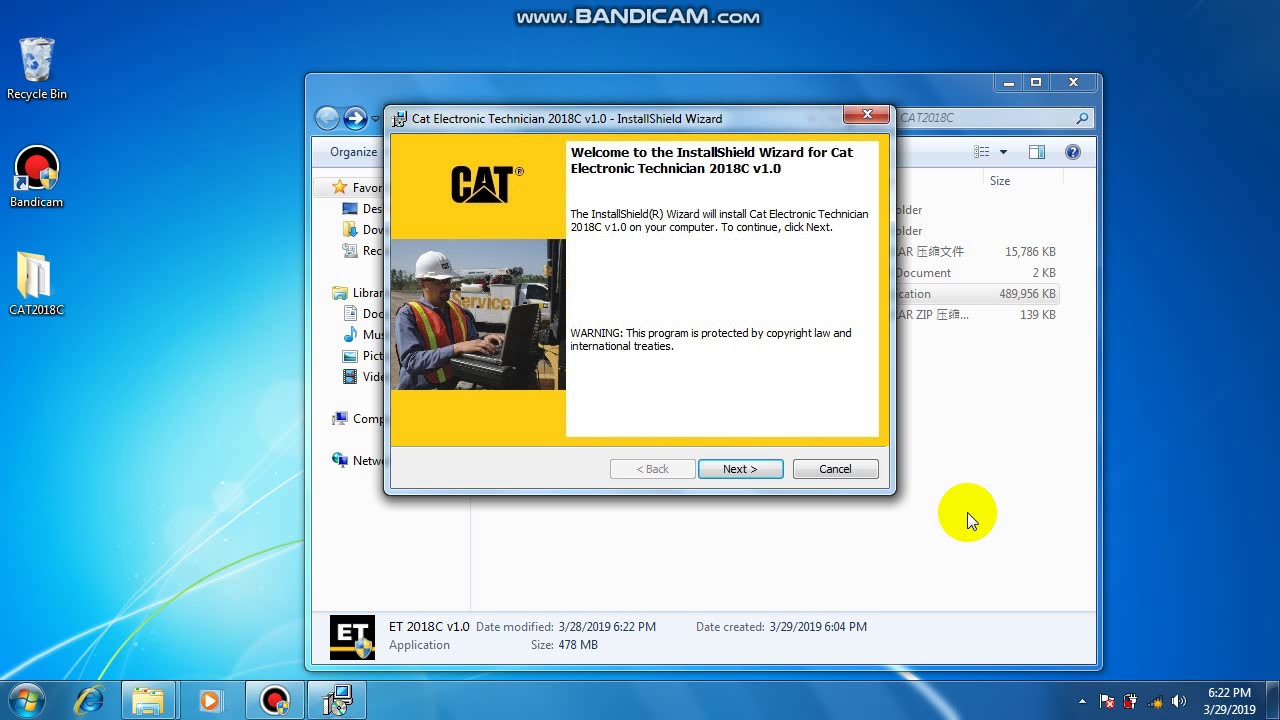 2018C CAT Caterpillar ET Diagnostic software Installation video YouTube