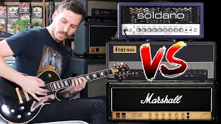 MARSHALL JCM800 vs FRIEDMAN JJ-100 vs SOLDANO SLO | Radial Headbone VT