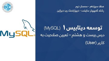 Database Development 01 – Lesson 28 | Userتوسعه دیتابیس – درس بیست و هشتم – تعیین صلاحیت به کاربر
