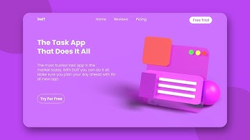 3D Modern Web UI Design - Task App UI Design using Adobe Xd