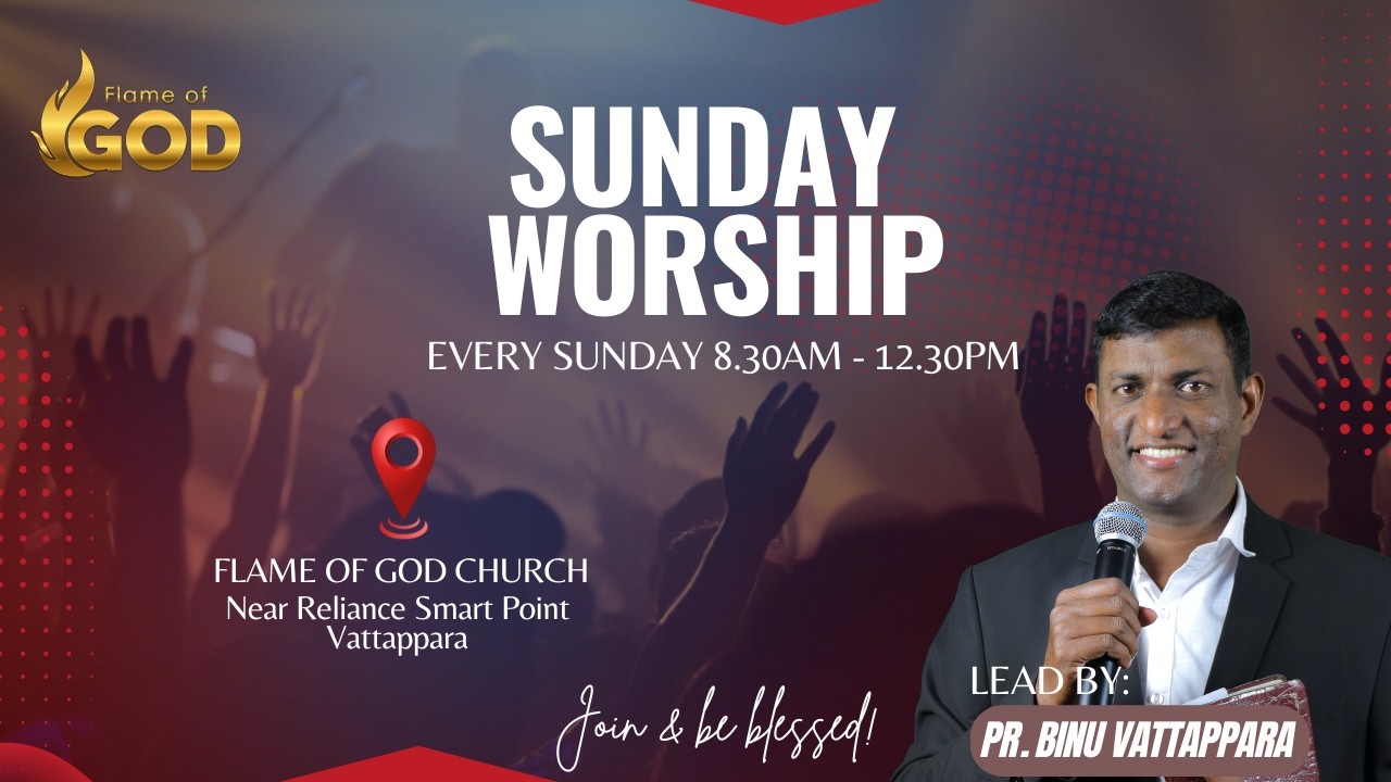 🔴 Live Sunday Service |Pr. Ebenezer Thyagaraj | Pr. Binu Vattappara | Flame of God Church | 01 Mar